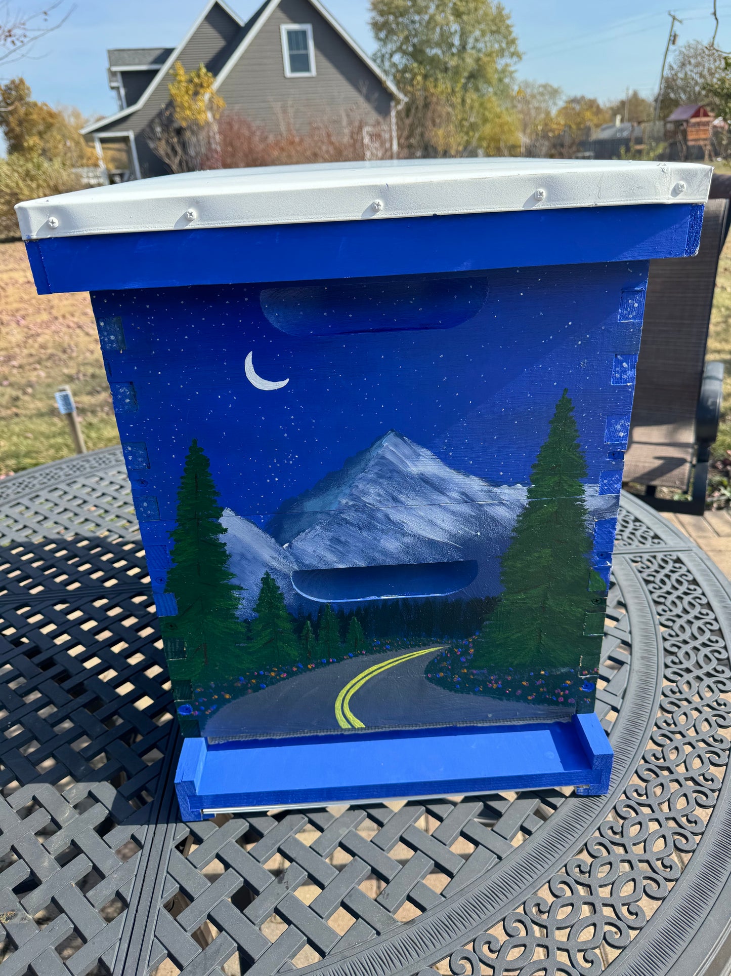 Custom Painted Mountain Drive Beehive