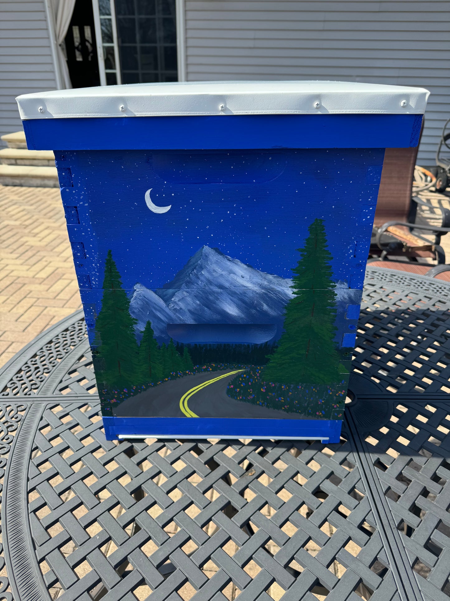 Custom Painted Mountain Drive Beehive